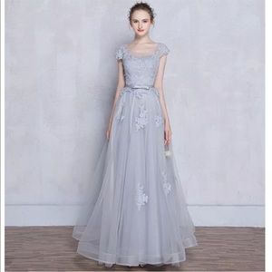 MSSBRIDAL Gorgeous Lace Panel Evening Prom Bridal